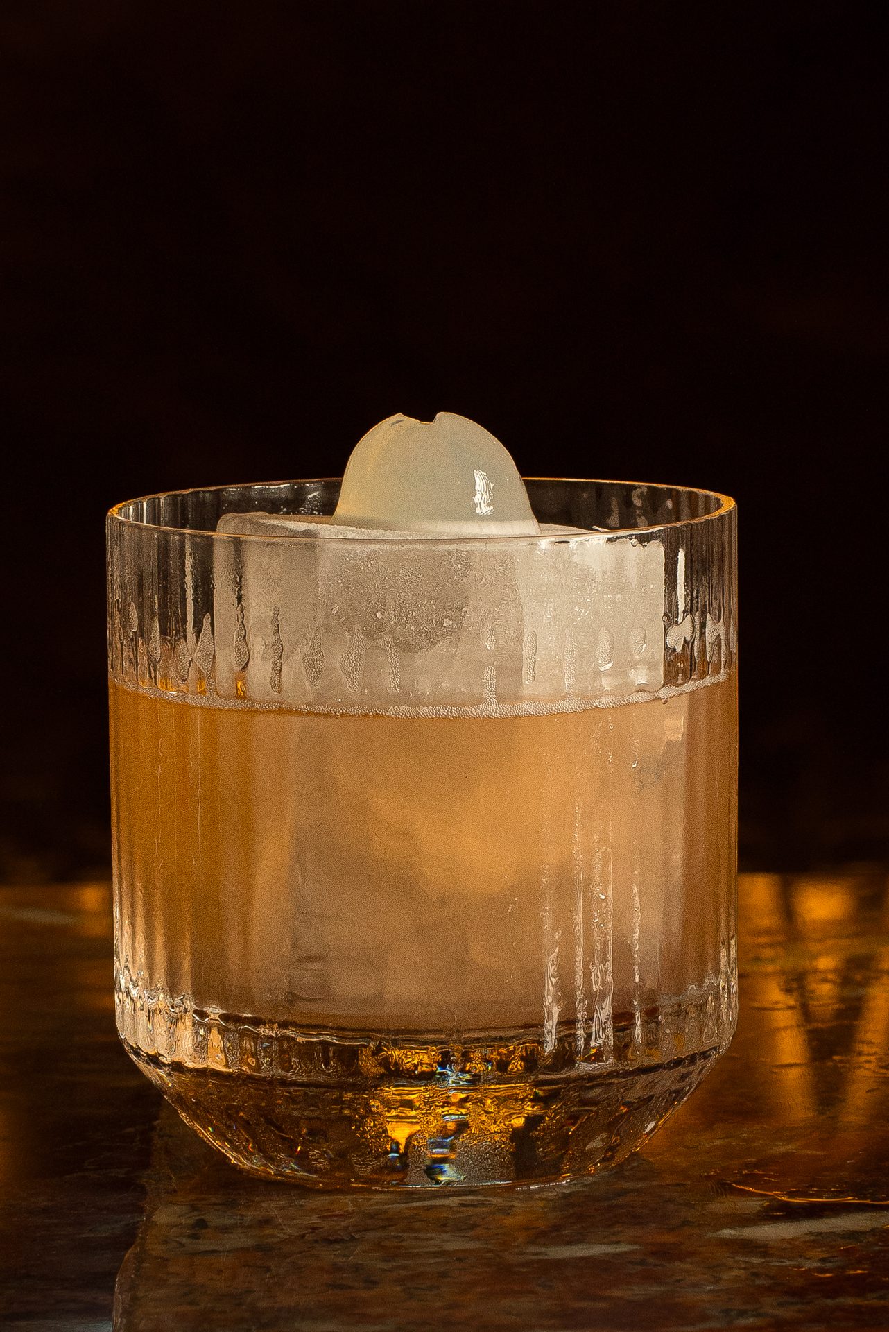 Mekong Mist Signature Cocktail on custom ice block